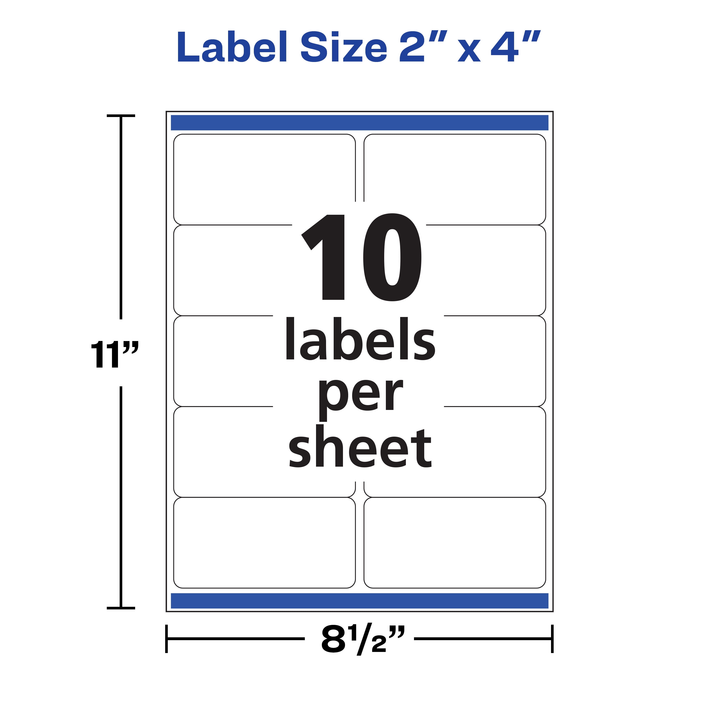 Avery Waterproof Labels, 2" x 4", 1,000 Total (25523)