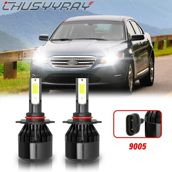 For Ford Taurus 2010 2011 2012 9005 HB3 LED High Low Beam Headlight Bulbs Kit 6000K White Super Bright 2x