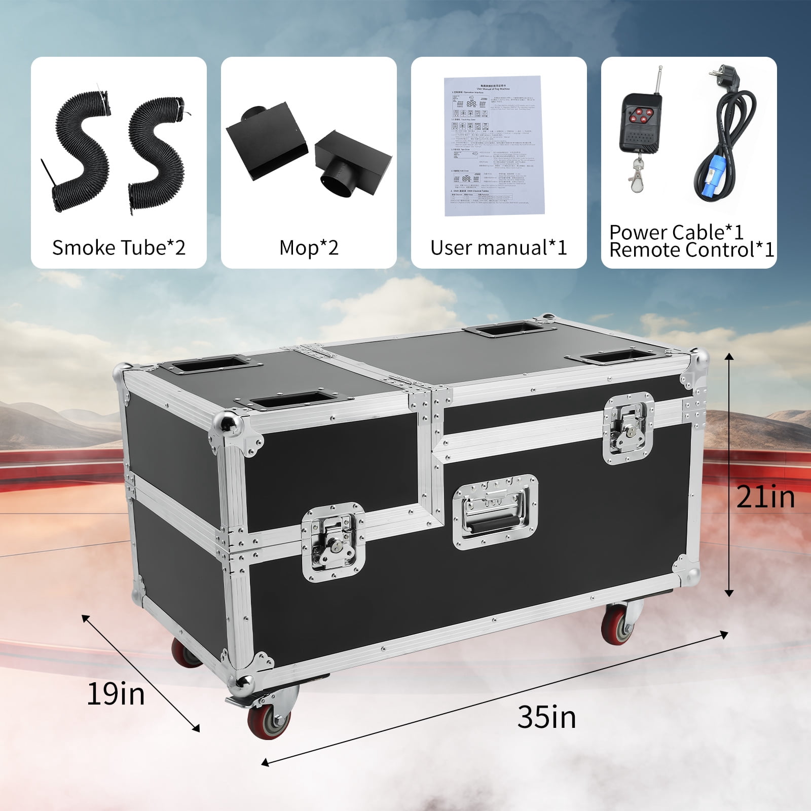 2000W Low Lying Fog Machine, Fog Machine with DMX Remote Control Professional fog machine Water Based Fog Machine, Perfect for Wedding, Halloween, Party and Smoke Stage Effect