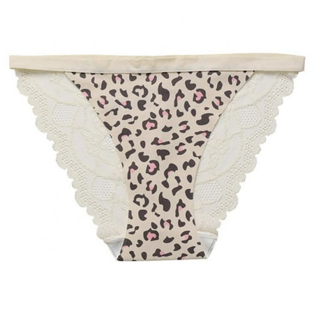 

Xmarks Women s Leopard Print Brief Soft Bikini Panties Underwear White XL