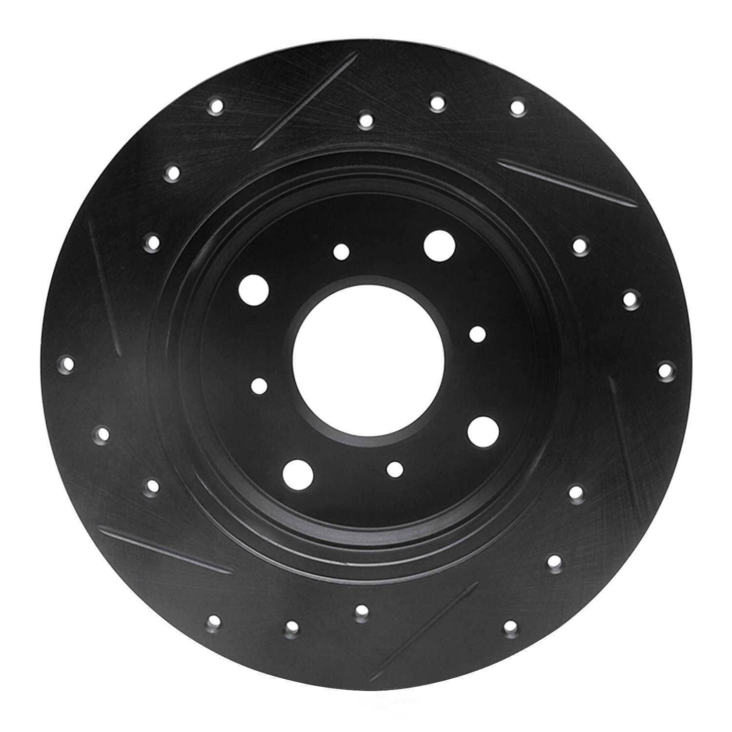 Dynamic Friction Company 633-58002R DFC Brake Rotor - Drilled And Slotted - Black