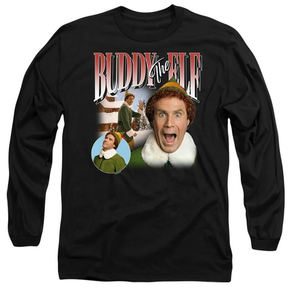 Elf Buddy Retro Christmas Trio Unisex Adult Long-Sleeve T Shirt