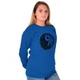 thumbnail image 4 of Floral Yin Yang Symbolic Spiritual Women's Long Sleeve T Shirt Brisco Brands X, 4 of 6
