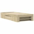 Bed frame without mattress Sonoma oak 75x190 cm wood material