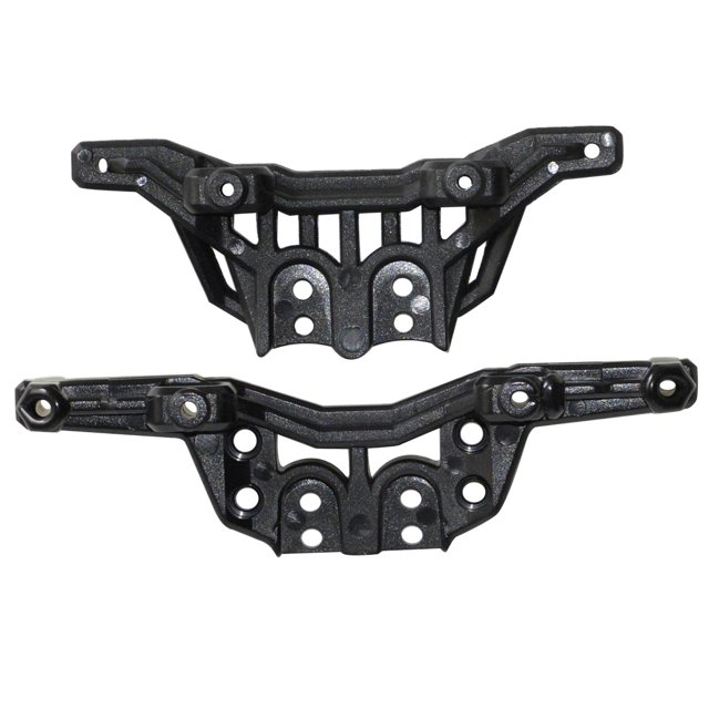 Torre de choque dentera trasera de plástico 2x 1/12 RC, piezas de repuesto para de camiones de orugas modelo hong 9155,9156, accesorio Baoblaze Torre de choque de coche RC