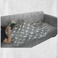 thumbnail image 6 of Geometric Circle Soft Flannel Fleece Throw Blanket, Vortex Spirals Polygonal Rotated Lines Trippy Chord Design Print, Cozy Plush for Indoor and Outdoor Use, 60" x 80", Grey White, by Ambesonne, 6 of 6
