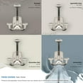 thumbnail image 6 of Amerock Vicinity Traditional Triple Prong Satin Nickel Wall Hook, 6 of 9