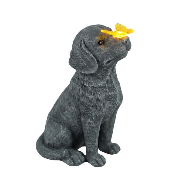 Yard Decorations Outdoor, Outdoor Solar Light, Solar Patio Lights Outdoor Waterproof, Garden Decorations, 7X13X6 in Labrador Retriever Garden Statue, Solar Powered Led Light Up