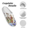 thumbnail image 5 of Yiaed Herbs and Wildflowers Print Slippers Fuzzy Warm Cozy Slippers Non Slip House Slippers For Indoor Outdoor Slippers House Slippers-37/38, 5 of 7