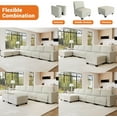 thumbnail image 5 of 140" Large U Shaped Sectional Couch with Ottoman Chaise, Convertible Modular Sectional Sofa with Ottomans, 7 Seat Comfy Corner Couch Lounge Modern Modular Couches for Living Room, Office, Beige, 5 of 9