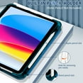 thumbnail image 6 of 4UBonLife Hard Tablet Case for iPad (A16) 11th Gen 11 inch 2025 & iPad 10th Gen 10.9 inch 2022 with Pencil Holder, Peacock Blue, 6 of 9