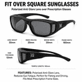 thumbnail image 2 of Medium POLARIZED Sunglasses FIT OVER Prescription RX Eye glasses Men or Women, 2 of 11