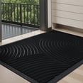thumbnail image 4 of FEELHOME 17"x30" Non Slip Outdoor Doormat Absorbent Front Door Mat Rubber Welcome Mat for Indoor Outdoor Use Low Profile Dirt Trapper Entryway Rug Black, 4 of 7