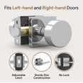 thumbnail image 3 of Mega Handles | Suana Passage Knob | Polished Chrome, 3 of 4