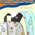 thumbnail image 5 of Pioneer Flower Floral Print Pattern 17" School Backpacks for Teens,Waterproof Oxford Fabric,S-Shape Padded Straps for School,Travel,Hiking,Camping, 5 of 6
