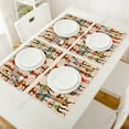 thumbnail image 3 of 4/6pcs Set Table Mats Ethnic African Women Printed Cotton Linen Table Napkin Kitchen Accessories Home Party rative Placemats, 3 of 6