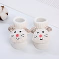 thumbnail image 2 of GobdXE Solid Plain Rib 3D Lion Face Decor Baby Socks Gentle Skin Lightweight Daily Walking Socks for Boys Girls White,0-6 Months, 2 of 6