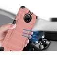 thumbnail image 3 of TJS Phone Case for Nokia G300 5G (N1374DL), Dual Layer Shockproof Brushed Armor Magnetic Metallic Phone Case Cover (Rose Gold), 3 of 6