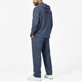 thumbnail image 4 of SEROYE Tracksuit for Men, 2 Piece Zipper Hooded Long Jogger Pants Loose Fit Casual Sportswear Daily Lounge Travel (S, Navy), 4 of 7