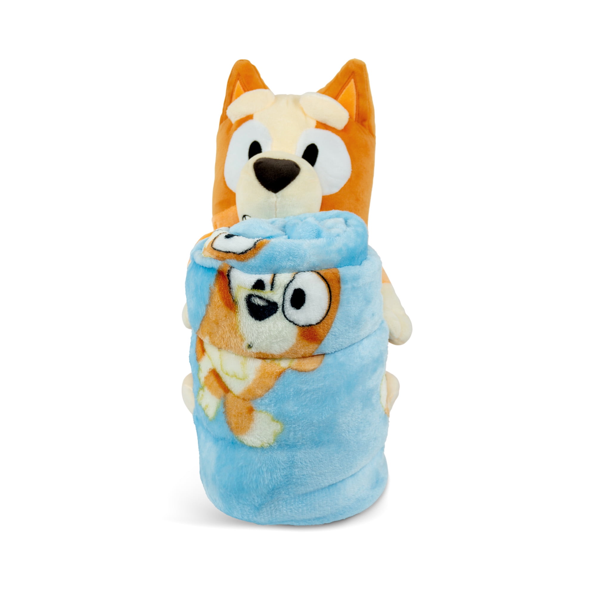 Bluey Bingo Kids Plush Hugger with Silk Touch Throw Blanket Set– Ultra Soft Plush Character Pillow for Kids