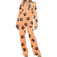 thumbnail image 4 of Tnhcen Dog Paw Footprint Womens 2025 Pajama Sets Long Sleeve Sleepwear Soft Pjs Set Winter 2 Piece Nightwear, 4 of 8
