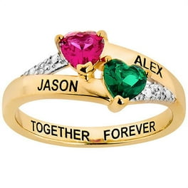 Diamond Accented 2-Stone Couple or Mother's Ring Diamond Accented 2-Stone Couple or Mother's Ring