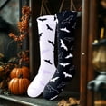 thumbnail image 2 of AWZXDE Halloween Crew Socks Cartoon Bat Print Mid Calf Socks for Adults Great for Fall Holiday Party and Season Daily Wear, 2 of 4
