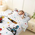 thumbnail image 3 of Manfei Cute Race Car Twin Comforter Sets,Kawaii Stars Bedding Set,White,Polkadot Reversible,2-Piece,1 Comforter and 1 Pillowcase, 3 of 7