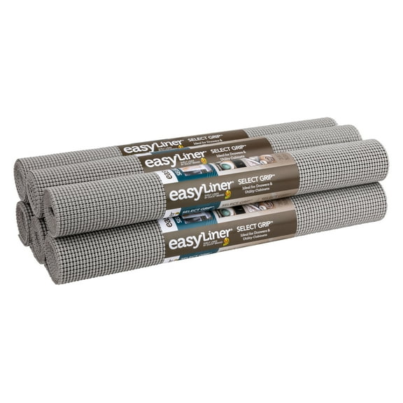Select Grip™ EasyLiner® Brand Shelf Liner - Light Gray, 6 pk, 20 in. x 6 ft.