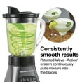 thumbnail image 4 of Hamilton Beach Wave Crusher Smoothie Blender for Kitchen, 40 oz Jar for Smoothies and Shakes with Blend-in Travel Jar, Black, 4 of 8