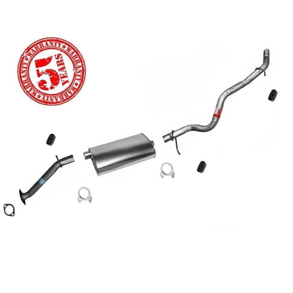 Fits GM 01-04 for 4x4 for S10 Pick Up Crew Cab 4.3L V6 Pipe & Muffler Kit - Extension Pipe, Muffler & Tail Pipe