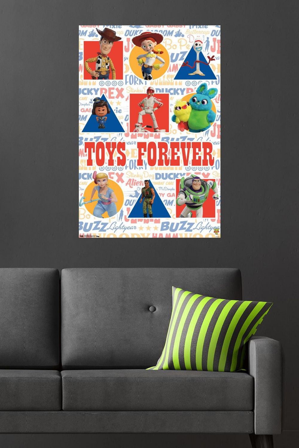 Disney Pixar Toy Story 4 - Grid Wall Poster, 22.375" x 34"