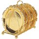 thumbnail image 1 of Plato De Postre Afortunado Bandeja De Metal 1 Soporte + 6 Platos Rubio, 1 of 5
