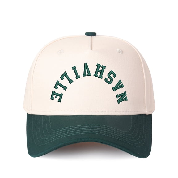 NASHVILLE Embroidered Patchwork Trucker Cap | Adjustable Unisex Snapback, Music City Essential