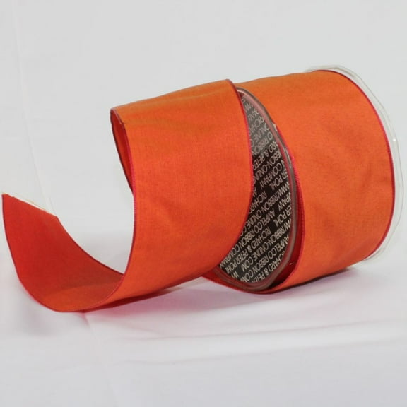 The Ribbon People Copper Orange and Pink Solid Wired Craft Ribbon 2.5" x 27 Yards