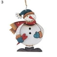 thumbnail image 2 of Christmas Wooden Pendant Wide Application Convenient Exquisite Snowman Hanging Sign Decoration for Decor, 2 of 9