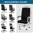 thumbnail image 3 of Office Chair Covers, Stretch Computer Universal Boss Modern Simplism Style High Back Chair Slipcover (Black) ﻿, 3 of 7