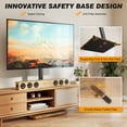 thumbnail image 6 of RTVR Universal Floor TV Stand for 32-60 inch TVs up to 88 lbs, Adjustable Swivel Mount Brown Wood Base Stand, 6 of 8