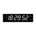 thumbnail image 1 of AMLESO LED Digital Clock Bedroom Display Date Calendar Bar Wall Hanging Alarm Clock White, 1 of 8