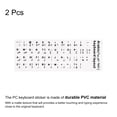 thumbnail image 3 of Arabic-English Keyboard Stickers PC Keyboard Stickers White Background with Black Lettering 2Pcs, 3 of 3