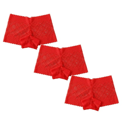 

Womens Underwear Brief Essentials Stretch Bikini Panty Lace Trim 4 Colors Comfy Panties3PC