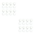 thumbnail image 3 of Shengyu 8 Pcs S-shaped Hook with Buckle Bathroom Clothes Cooking Tool Hanger Transparent 2Set, 3 of 6