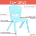 thumbnail image 2 of JOON Stackable Plastic Kids Learning Chairs, Baby Blue, 20.5x12.75X11 Inches, 2 of 7
