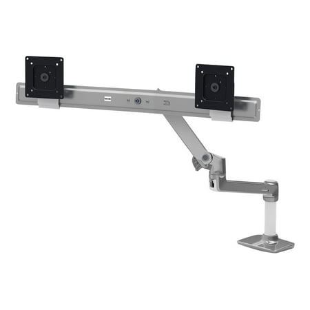UPC: 0698833058192 | Ergotron 45-489-026 LX Dual Direct Polished Aluminum Monitor Arm For 25 in. Monitors