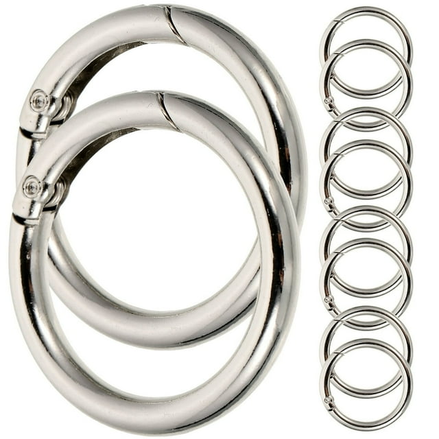 SUTENGDA 10pcs Flat Key Rings Metal Split Circles Key Chain Making Rings DIY Circle Rings