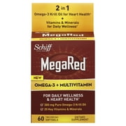 MegaRed Omega 3 Krill Oil + Multivitamin Softgels, 60 Ct