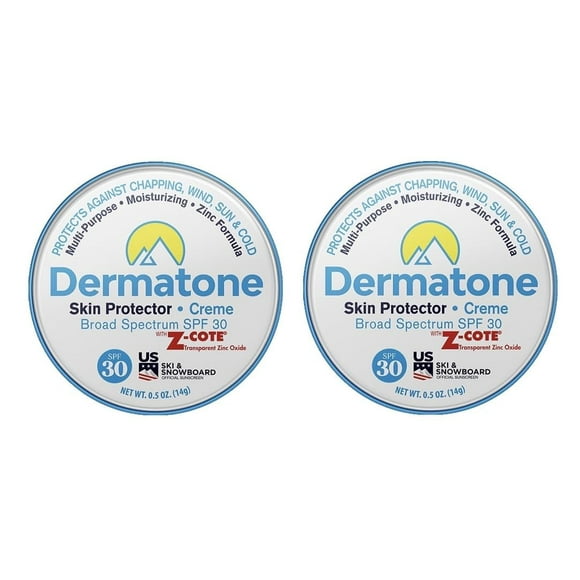 Bálsamo protector de la piel Dermatone con zinc SPF 30, 15 ml, paquete de 2