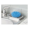 thumbnail image 2 of mDesign 2-Piece Bar Soap Dish Holder with Grate for Kitchen Sink, Brushed Chrome, 2 of 7