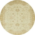 thumbnail image 1 of Ahgly Company Indoor Round Abstract Brown Gold Oriental Area Rugs, 7' Round, 1 of 6