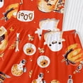 thumbnail image 6 of Halloween Theme Button Down Short Sleeve Pajama For With Lace Trim Short Pants Comfortable Home Wear, 6 of 8